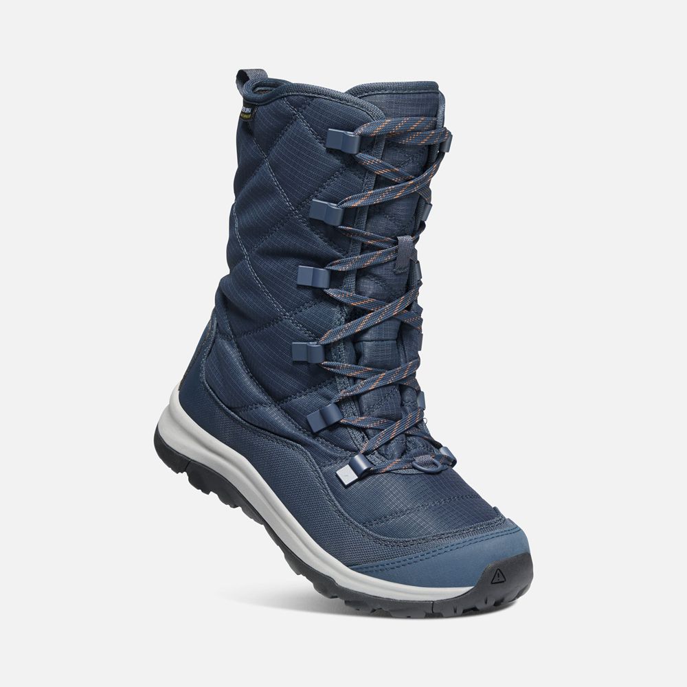 Botas de Invierno Keen Mexico Azul Marino - Mujer Terradora Ii Lace Up Waterproof - FB5892670